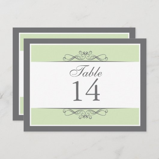 Moderne decoratieve tafel nummer Kaart (Voorkant / Achterkant)
