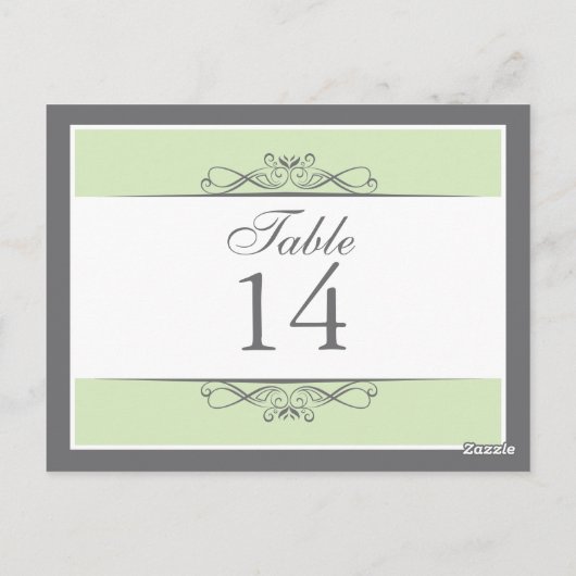 Moderne decoratieve tafel nummer Kaart (Achterkant)