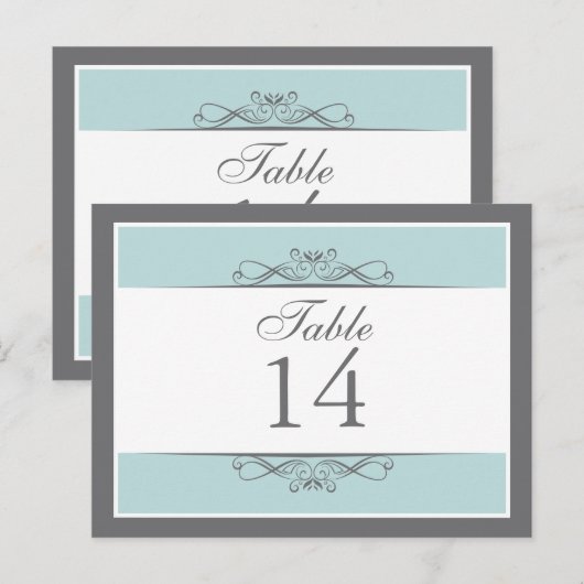 Moderne decoratieve tafel nummer Kaart (Voorkant / Achterkant)