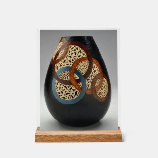Moderne decoratieve vaas – sculpturaal design acryl bord