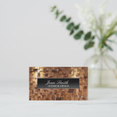 Moderne decoratieve wood binnenhuisontwerp visitekaartje (Staand voorkant)