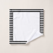 Moderne decoratieve zwart-witte streep bad handdoek (Wasdoekje)