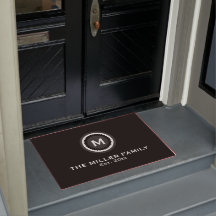 Moderne decoratieve zwarte en witte monogram medai