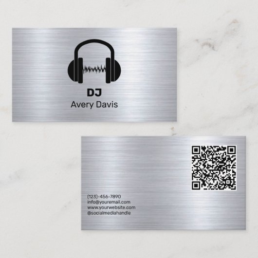 Moderne Deejay DJ-muziekbeat professioneel Visitekaartje (Voorkant / Achterkant)