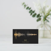 Moderne Deejay DJ-muziekbeat professionele QR-code Visitekaartje (Staand voorkant)