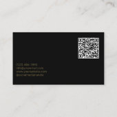 Moderne Deejay DJ-muziekbeat professionele QR-code Visitekaartje (Achterkant)