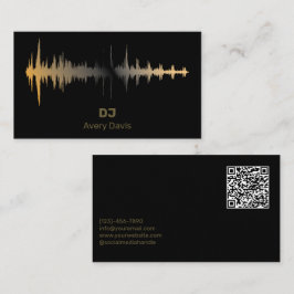 Moderne Deejay DJ-muziekbeat professionele QR-code Visitekaartje