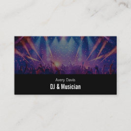 Moderne Deejay-muziek DJ-feestmuziek Djing-QR-code Visitekaartje