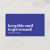 Moderne Deep Blue White Beauty Bold Salon Klantenkaartje (Voorkant)