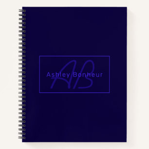 Moderne Deep Purple Kleuren   Coole Naam & Monogra Notitieboek