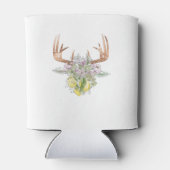 Moderne deer-schedel- en tuinpasta-kleuren blikjeskoeler (Achterkant)