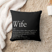 Moderne definitie van een leuk vrouw in zwart-wit kussen (Deken)