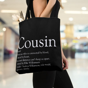 Moderne definitie van een leuk zwart-wit neefje  tote bag