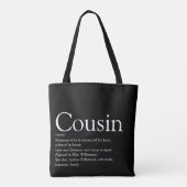 Moderne definitie van een leuk zwart-wit neefje tote bag (Achterkant)