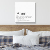 Moderne definitie van tante in zwart-wit canvas afdruk (Insitu (Slaapkamer))