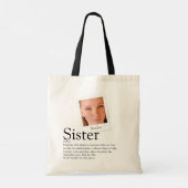 Moderne Definitie van Zus Foto Tote Bag (Achterkant)