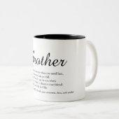 Moderne definitie van zwart-wit en breedband  tweekleurige koffiemok (Voorkant rechts)