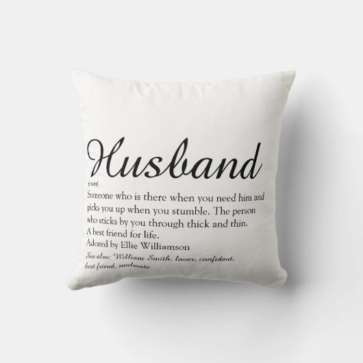 Moderne definitie van zwart-witte lol-echtgenoot kussen (Achterkant)