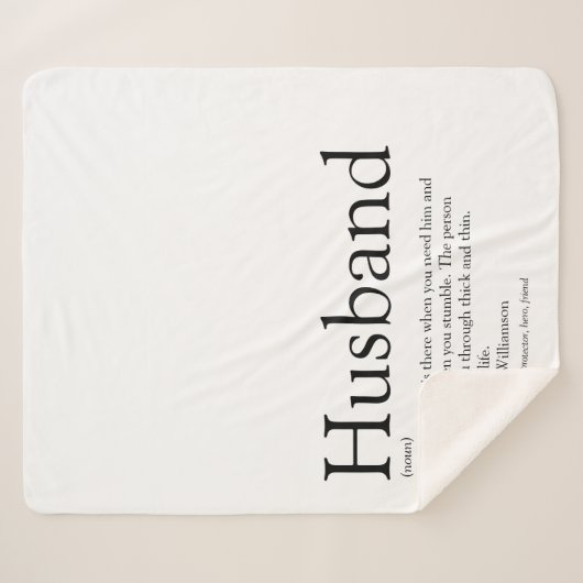 Moderne definitie van zwart-witte lol-echtgenoot sherpa deken (Voorkant (horizontaal))