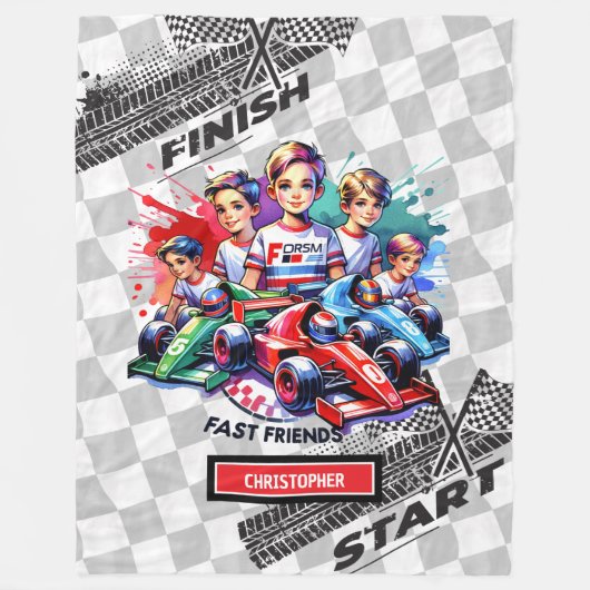 Moderne Deken Formule 1 Racing Boy Verjaardag (Voorkant)