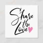 Moderne delen de liefde script typografie schoonhe aanbevelingskaartje (Voorkant)