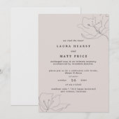 Moderne Delicate Blush Roze Bloemenkorset Bruidsju Kaart (Voorkant / Achterkant)