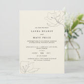 Moderne Delicate Eggshell Bloemige Vlucht Kaart (Staand voorkant)