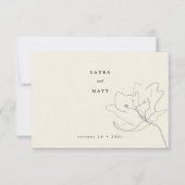 Moderne delicate eierschaal zachte bloemen RSVP kaartje (Voorkant)