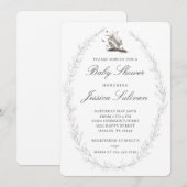 Moderne delicate konijnenhaas konijnenkonijnenkoni kaart (Voorkant / Achterkant)