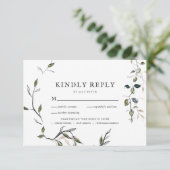 Moderne Delicate Lentegroen RSVP w/Meal (Staand voorkant)