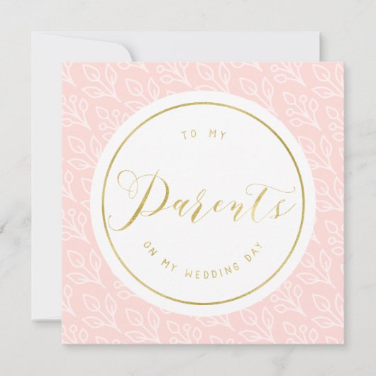 Moderne Delicate | "Op de bruiloft van mijn ouders Kaart (Voorkant)