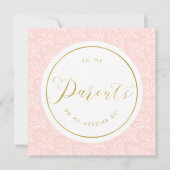 Moderne Delicate | "Voor mijn ouders" trouwdag Kaart (Voorkant)