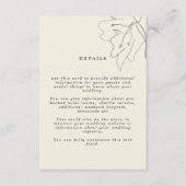 Moderne Delicate Zachte Eierschalige Bloem- Informatiekaartje (Voorkant)