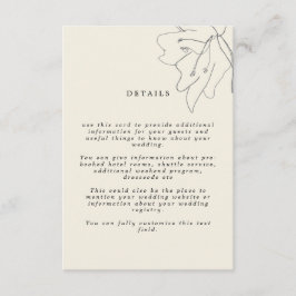 Moderne Delicate Zachte Eierschalige Bloem- Informatiekaartje