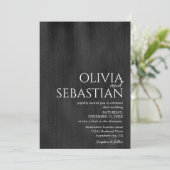 Moderne delicate zwart Minimalistisch getextureerd Kaart (Staand voorkant)