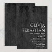 Moderne delicate zwart Minimalistisch getextureerd Kaart (Voorkant / Achterkant)