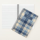 Moderne denim-achtige gestructureerde ruit notitieboek (Binnen)