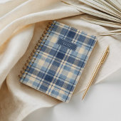 Moderne denim-achtige gestructureerde ruit notitieboek