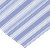 Moderne denim blauwe gestreepte korte tafelloper (Hoek)