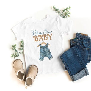 Moderne Denim Jongen Blauwe Jean Baby Shower