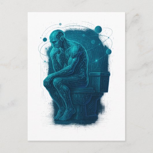 Moderne Denker Briefkaart (Voorkant)