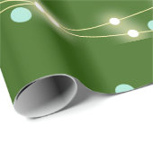 Moderne dennen groene neon glanzende inpakpapier (Rol Hoek)