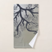 Moderne dennenboom en dennenkegels bad handdoek (Handdoek)