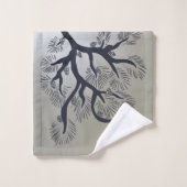 Moderne dennenboom en dennenkegels bad handdoek (Wasdoekje)