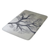 Moderne dennenboom en dennenkegels badmat (Gekanteld)