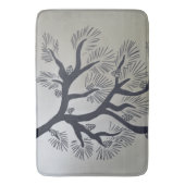 Moderne dennenboom en dennenkegels badmat (Voorkant Verticaal)