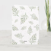 Moderne dennenboom groenblijvende eenvoudige zakel feestdagen kaart (Achterkant)