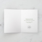 Moderne dennenboom groenblijvende eenvoudige zakel feestdagen kaart (Binnen)