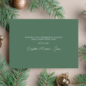 Moderne dennenboom Waterverf Foto Kerstmis Feestdagenkaart