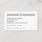 Moderne Dentist Kantoor Appointkaarten Nieuw Visitekaartje (Voorkant)